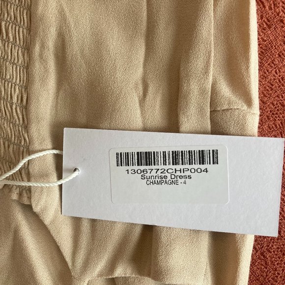 NWT Reformation Sunrise Dress - Champaign Size 4 - Picture 6 of 7